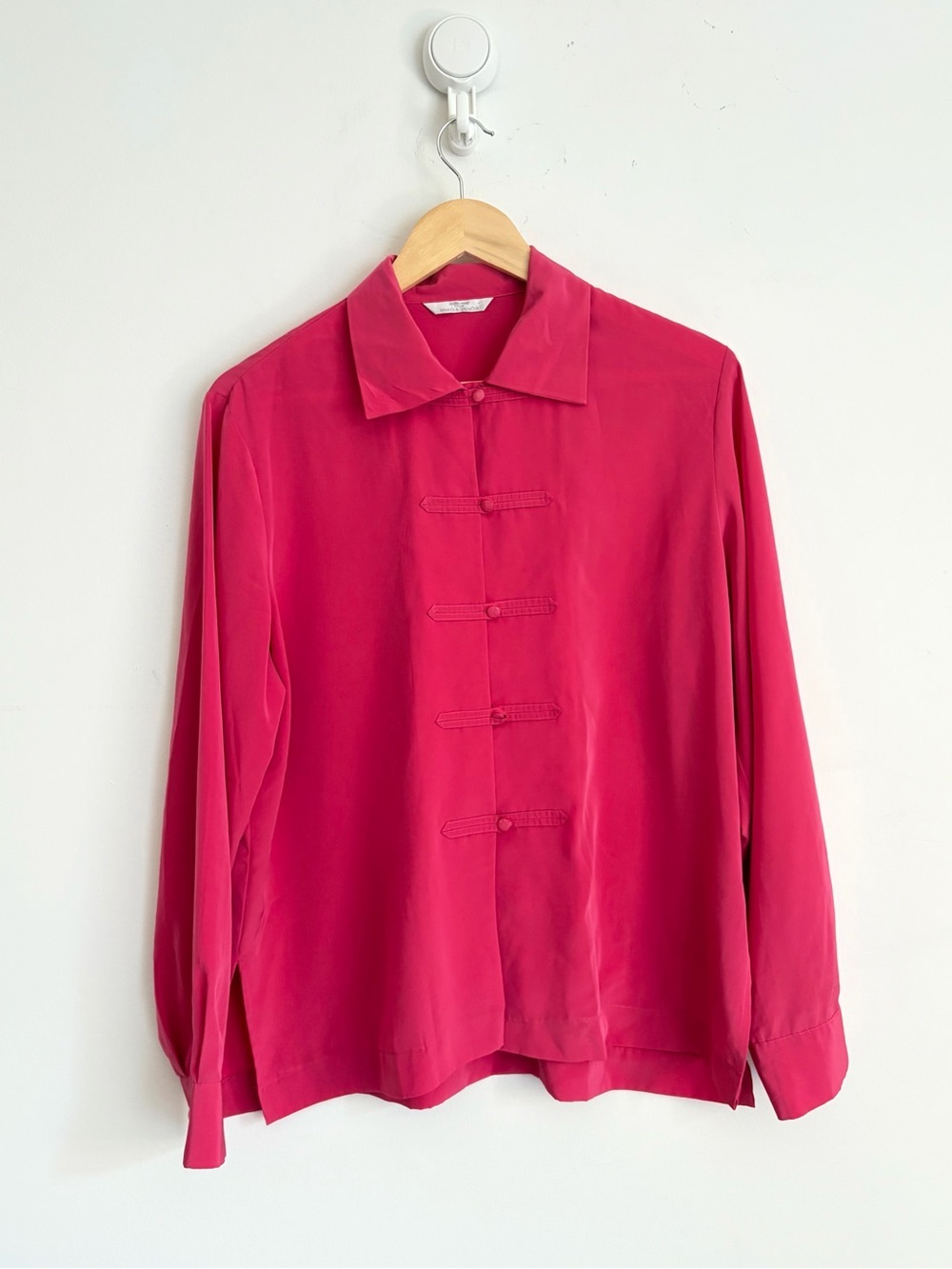 Vintage St Michael Marks & Spencer 90s Barbiecore Blouse Size 12